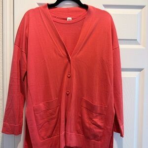 Hermes Women's Vibrant Pink Cardigan Sweater Set